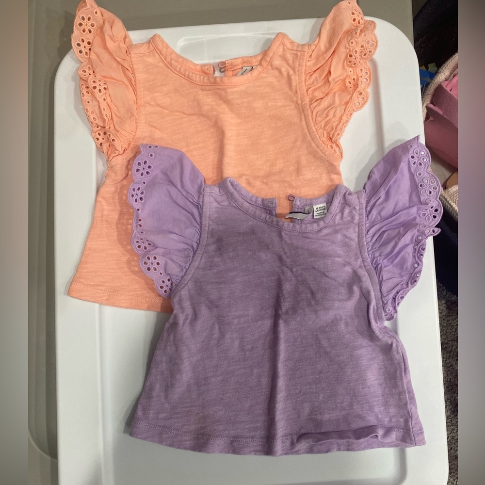 Size 18-24 month Janie & Jack eyelet ruffle sleeve top